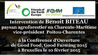 PAC 2020 : Benoit BITEAU intervenant conférencier le 10 février 2015 à Bruxelles au Good Food Good Farming sur #TvLocale_fr